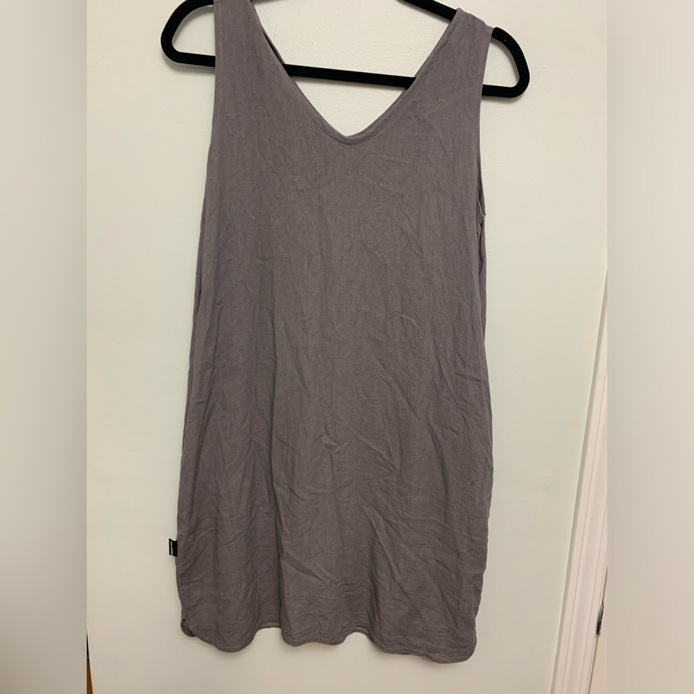 EMK Linen ladies long tank or short dress with pockets